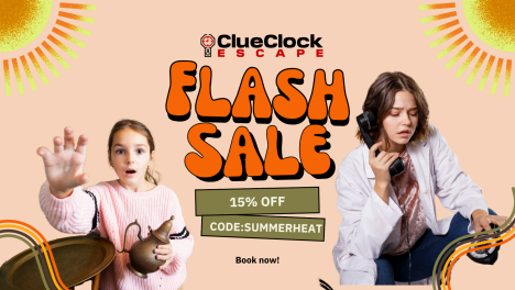 Beat the Heat summer flash sale at Castle Pines escape rooms, ClueClock Escape
