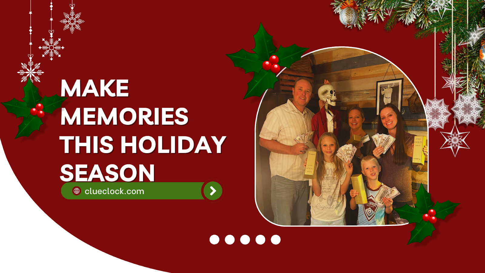 ClueClock Escape Room is the place for laughter, teamwork, and adrenaline fueled bonding.