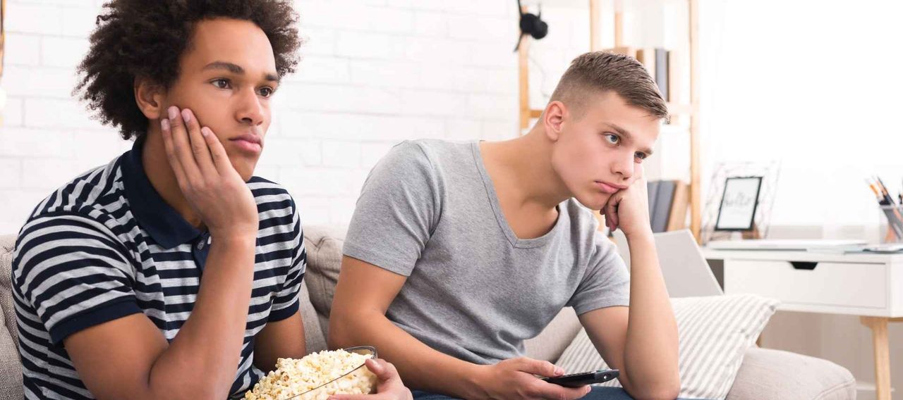 teens at a boring party