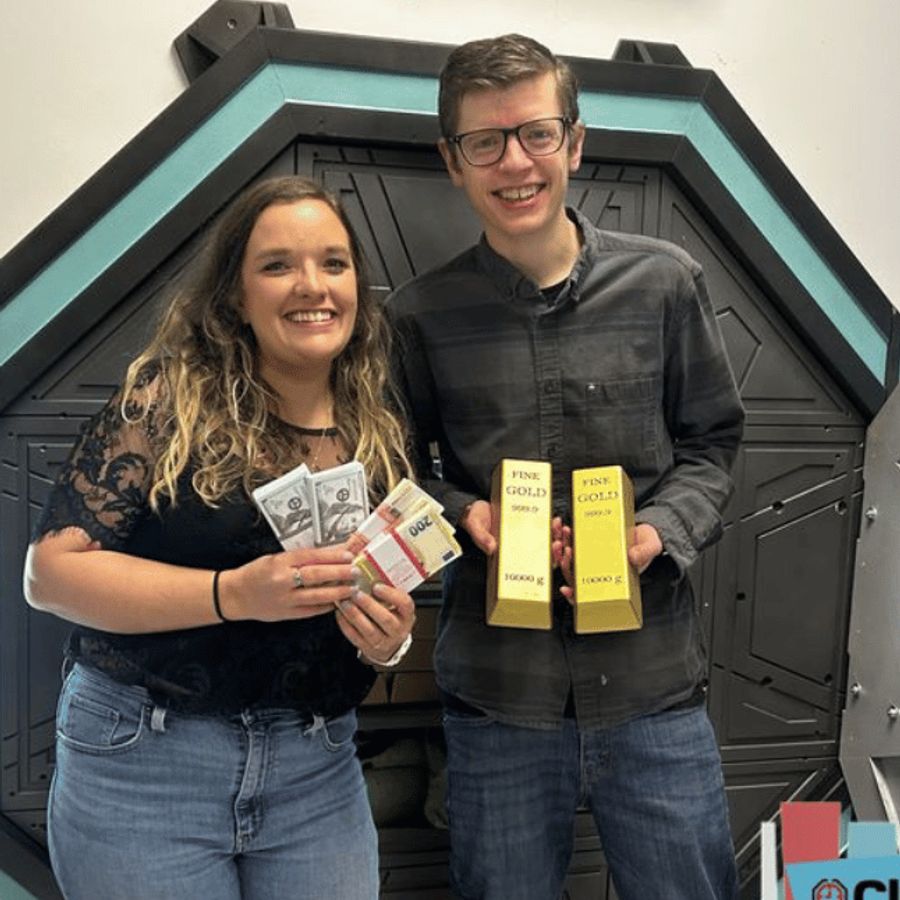 Bank Heist players celebrating their escape
