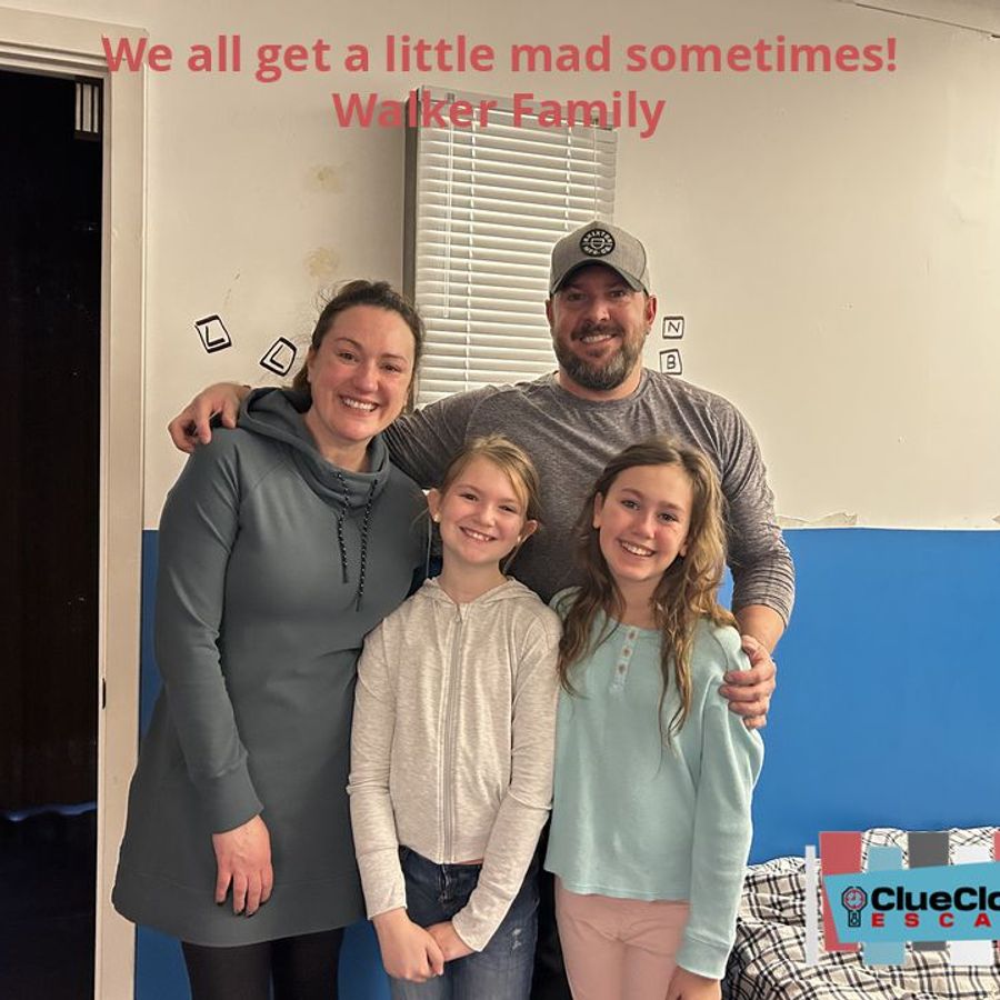 A winning team after the Madhouse escape room