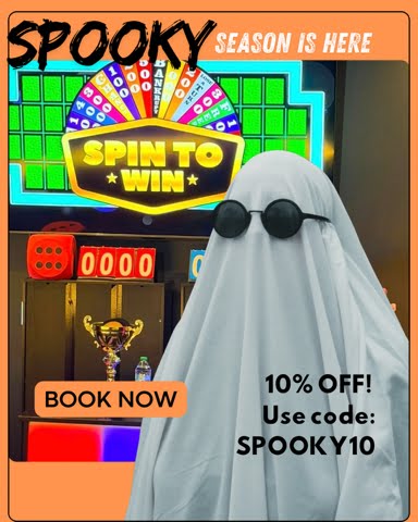 ClueClock Spooky Season Sale: 10% off escape rooms and the ClueClock Gameshow with code SPOOKY10.